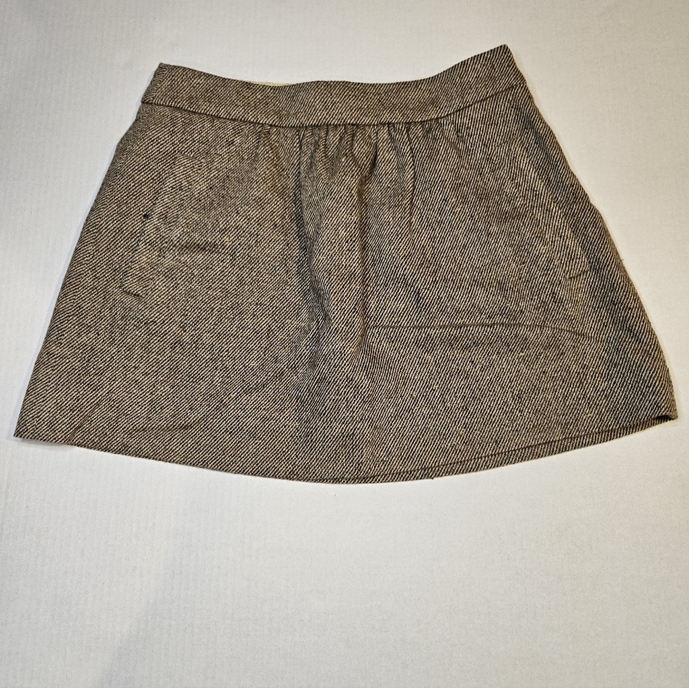 J. Crew 100% Wool Mini Skirt Size 4